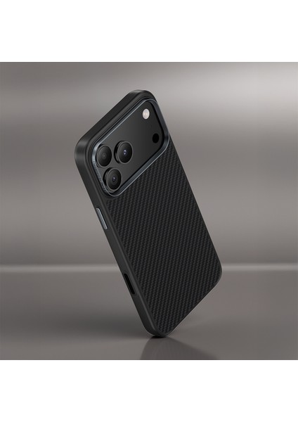 iPhone 17 Air Uyumlu Kılıf Karbon Fiber M-Safe Şarjlı Benks Hybrid Armorpro 600D Kevlar Kapak Siyah fiyatları