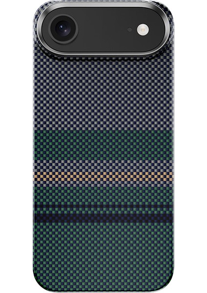 iPhone 17 Air Uyumlu Kılıf M-Safe Özellikli Karbon Fiber Benks Aurora Armorair Kevlar Kapak Siyah