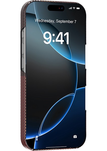 iPhone 17 Pro Max Uyumlu Kılıf M-Safe Şarjlı Raptic Aramid Skin Transform Serisi Kapak Kahverengi