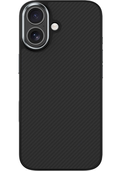 iPhone 17 Uyumlu Kılıf Karbon Fiber M-Safe Özellikli Benks Hybrid Armorpro 600D Kevlar Kapak Siyah