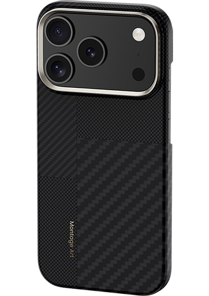 iPhone 17 Pro Uyumlu Kılıf M-Safe Özellikli Karbon Fiber Benks Montage Armorair Kevlar Kapak Siyah fiyatları