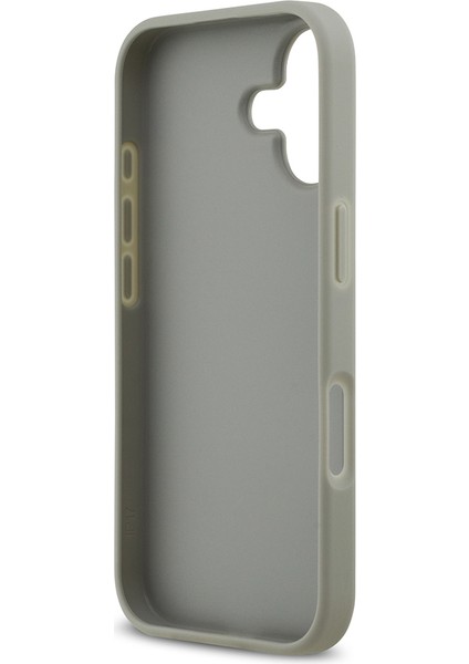 iPhone 17 Uyumlu Kılıf Guess Orjinal Lisanslı Taşlı Arka Yüzey Üçgen Logolu Kapak Gümüş fırsatları