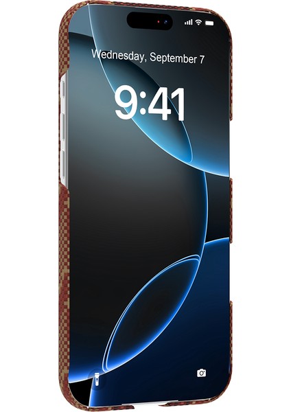 iPhone 17 Air Uyumlu Kılıf M-Safe Şarj Özellikli Raptic Aramid Skin Bionic Serisi Kapak Kırmızı