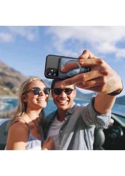 PW0007D 5000MAH 15W Wireless Powerbank Pd 20W Dijital LED Ekranlı Yüzük Standlı Füme