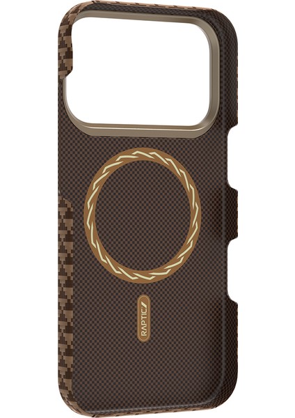 iPhone 17 Pro Uyumlu Kılıf M-Safe Şarj Özellikli Raptic Aramid Skin Origin Serisi Kapak Kahverengi fırsatları