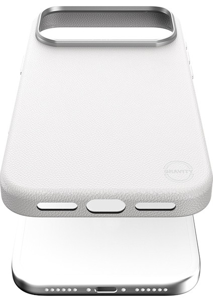 iPhone 17 Pro Max Uyumlu Kılıf M-Safe Şarj Özellikli Polimerik Deri Raptic Urban Nano Kapak Beyaz modelleri