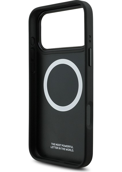 iPhone 17 Pro Max Uyumlu Kılıf Bmw Lisanslı M-Safe Şarj Metal Bmw ve M Logolu Pu Karbon Kapak Siyah indirimleri
