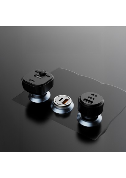 CA60 Mini Araç Şarj Aleti Hızlı Şarj Özellikli Dual Type-C + Usb-A Portlu Pd 45W Gümüş indirimleri