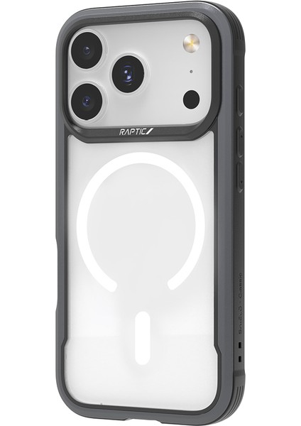 iPhone 17 Pro Uyumlu Kılıf M-Safe Şarjlı Airbagli Raptic Shield Serisi Şeffaf Arka Yüzey Kapak Siyah fırsatları