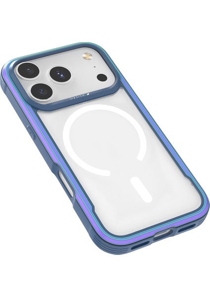 iPhone 17 Pro Uyumlu Kılıf M-Safe Şarjlı Airbagli Raptic Shield Serisi Şeffaf Kapak Colorful fiyatları