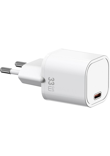 WI-G015 Cube Serisi Gan Tech Pd Hızlı Şarj Özellikli Mini Şarj Başlığı 33W Beyaz
