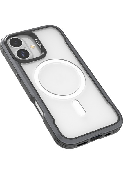 iPhone 17 Uyumlu Kılıf M-Safe Şarjlı Airbagli Raptic Shield Serisi Şeffaf Arka Yüzey Kapak Siyah fiyatları