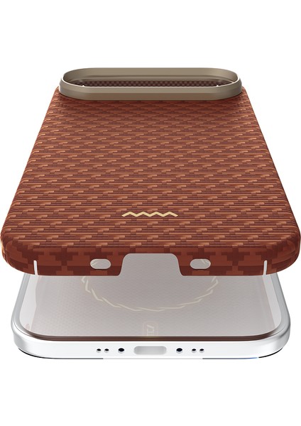 iPhone 17 Air Uyumlu Kılıf M-Safe Şarj Özellikli Raptic Aramid Skin Origin Serisi Kapak Kırmızı