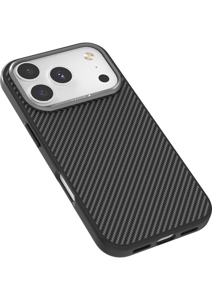 iPhone 17 Pro Max Kılıf M-Safe Şarjlı 600D Metal Kamera Çerçeveli Raptic Aramid Fiber Serisi Siyah indirimleri