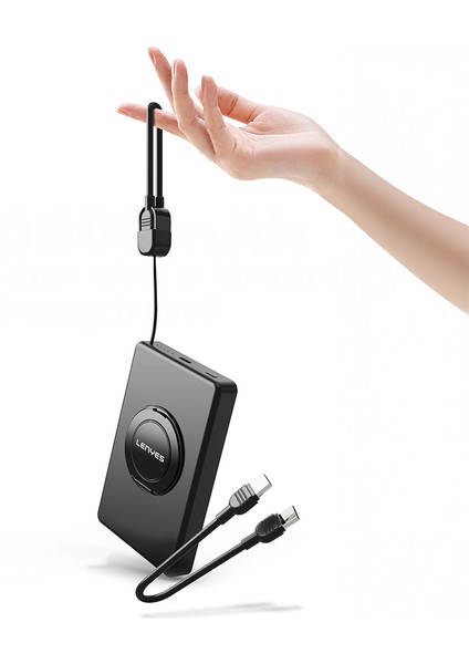 PW1005D Standlı Akıllı Saat Kablosuz Şarj Özellikli Wireless Powerbank 20W 10000MAH Siyah fiyatları