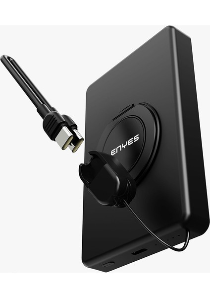 PW1005D Standlı Akıllı Saat Kablosuz Şarj Özellikli Wireless Powerbank 20W 10000MAH Siyah fırsatları