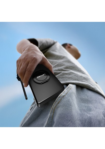 PW1005D Standlı Akıllı Saat Kablosuz Şarj Özellikli Wireless Powerbank 20W 10000MAH Siyah