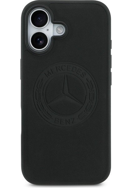 iPhone 17 Kılıf Mercedes Benz Lisanslı M-Safe Şarj Hakiki Deri Nostaljik Yıldız Dizayn Siyah modelleri