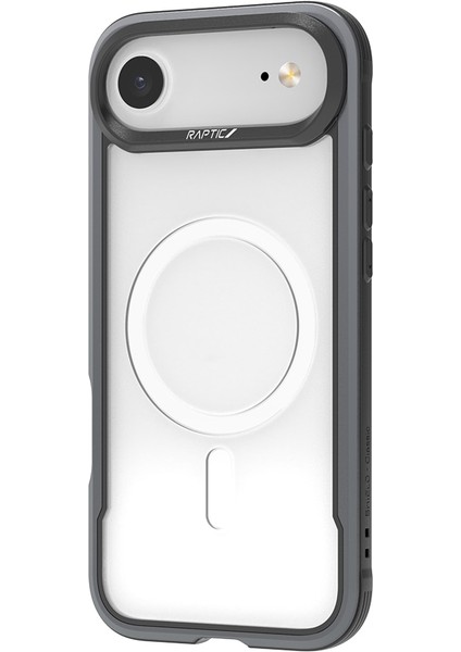 iPhone 17 Air Uyumlu Kılıf M-Safe Şarjlı Airbagli Raptic Shield Serisi Şeffaf Arka Yüzey Kapak Siyah fırsatları