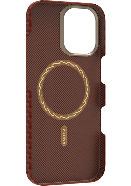 iPhone 17 Uyumlu Kılıf M-Safe Şarj Özellikli Raptic Aramid Skin Origin Serisi Kapak Kırmızı modelleri