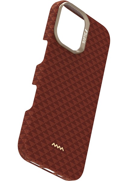 iPhone 17 Uyumlu Kılıf M-Safe Şarj Özellikli Raptic Aramid Skin Origin Serisi Kapak Kırmızı