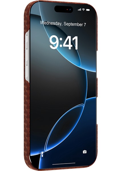 iPhone 17 Uyumlu Kılıf M-Safe Şarj Özellikli Raptic Aramid Skin Origin Serisi Kapak Kırmızı