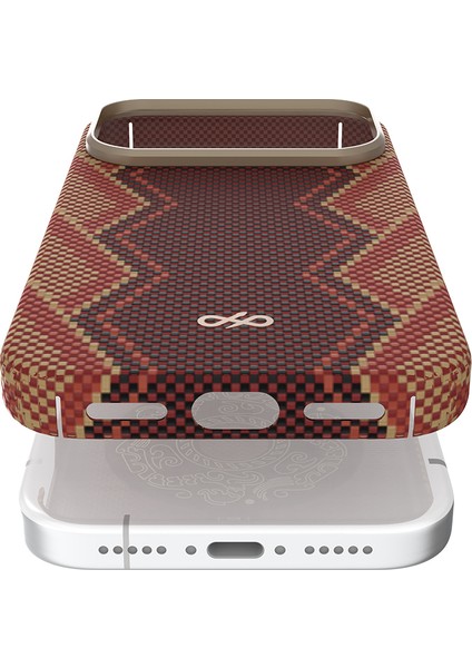 iPhone 17 Pro Uyumlu Kılıf M-Safe Şarj Özellikli Raptic Aramid Skin Bionic Serisi Kapak Kırmızı fırsatları