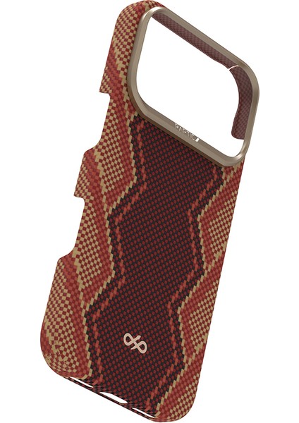 iPhone 17 Pro Max Uyumlu Kılıf M-Safe Şarj Özellikli Raptic Aramid Skin Bionic Serisi Kapak Kırmızı