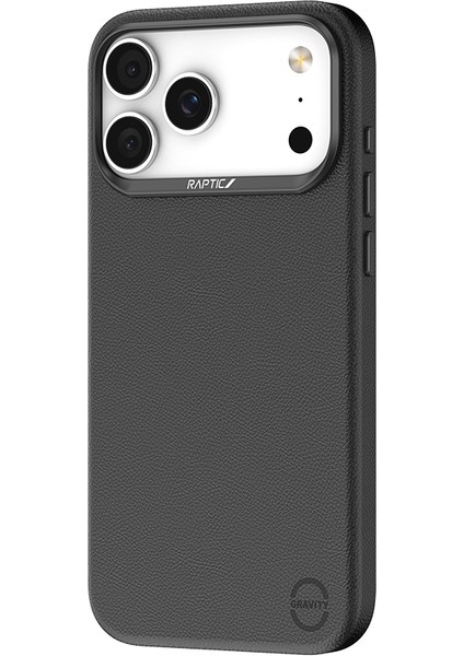 iPhone 17 Pro Uyumlu Kılıf M-Safe Şarj Özellikli Polimerik Deri Raptic Urban Nano Kapak Siyah
