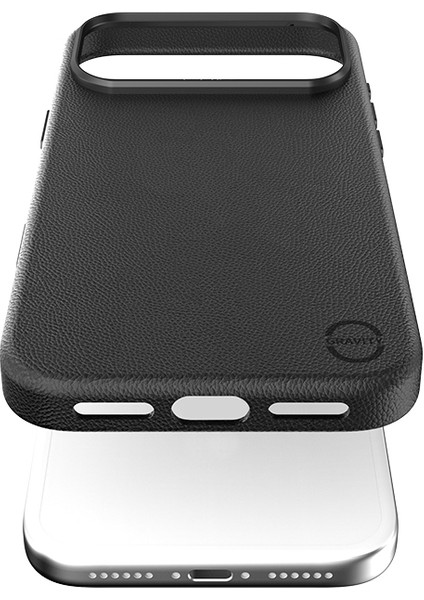 iPhone 17 Pro Uyumlu Kılıf M-Safe Şarj Özellikli Polimerik Deri Raptic Urban Nano Kapak Siyah modelleri