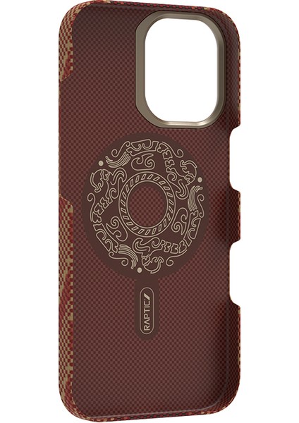 iPhone 17 Uyumlu Kılıf M-Safe Şarj Özellikli Raptic Aramid Skin Bionic Serisi Kapak Kırmızı modelleri