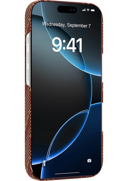 iPhone 17 Uyumlu Kılıf M-Safe Şarj Özellikli Raptic Aramid Skin Bionic Serisi Kapak Kırmızı