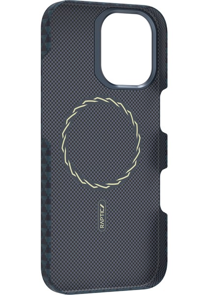 iPhone 17 Uyumlu Kılıf M-Safe Şarj Özellikli Raptic Aramid Skin Origin Serisi Kapak Lacivert modelleri