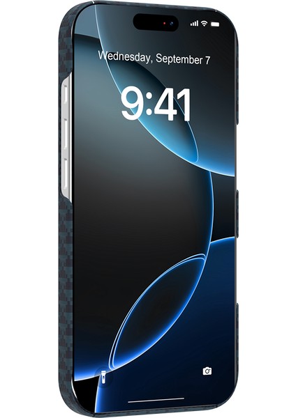 iPhone 17 Uyumlu Kılıf M-Safe Şarj Özellikli Raptic Aramid Skin Origin Serisi Kapak Lacivert