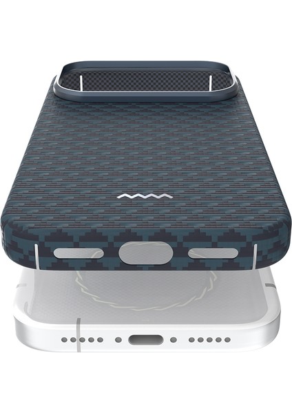 iPhone 17 Pro Uyumlu Kılıf M-Safe Şarj Özellikli Raptic Aramid Skin Origin Serisi Kapak Lacivert indirimleri