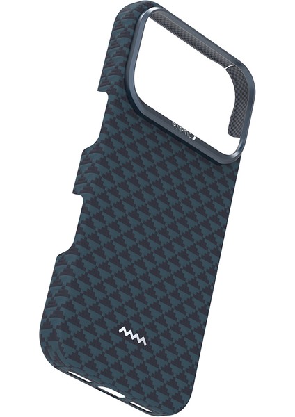 iPhone 17 Pro Uyumlu Kılıf M-Safe Şarj Özellikli Raptic Aramid Skin Origin Serisi Kapak Lacivert