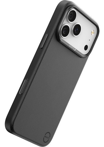 iPhone 17 Pro Max Uyumlu Kılıf M-Safe Şarj Özellikli Polimerik Deri Raptic Urban Nano Kapak Siyah
