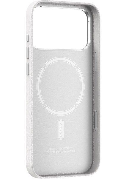 iPhone 17 Pro Uyumlu Kılıf M-Safe Şarj Özellikli Polimerik Deri Raptic Urban Nano Kapak Beyaz fiyatları
