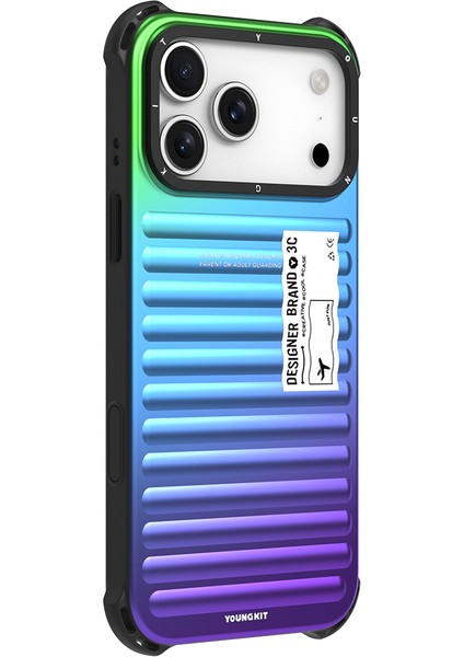 iPhone 17 Pro Max Uyumlu Kılıf Youngkit The Secret Color Serisi Kapak Mavi