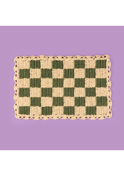 Soft Dama Supla - Bej / Yeşil - 30X45 cm