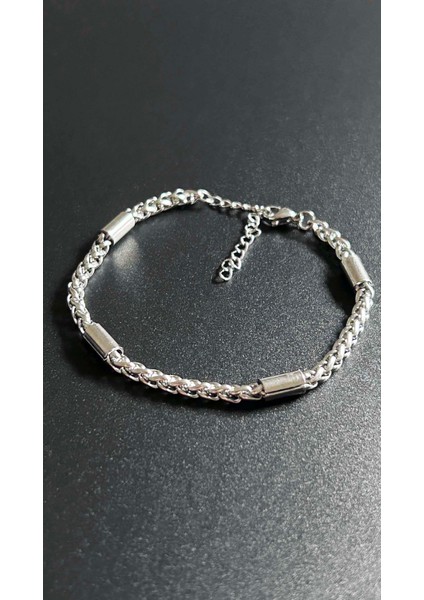 Erkek Zincir Bileklik 500, Gümüş Renk modelleri