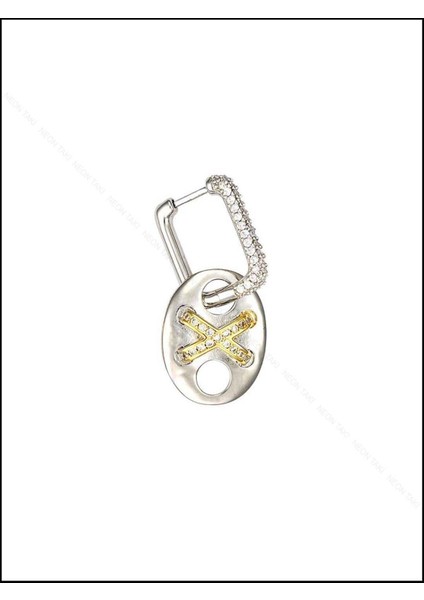 Xo Figürlü, Zirkon Taşlı, Sallantılı Model Küpe 175, Gümüş Renk modelleri
