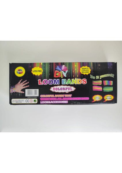 Loombands Dıy Toys Eğitici Takı Bileklik Yapma Seti(600 adet karışık renkli lastik içerir)