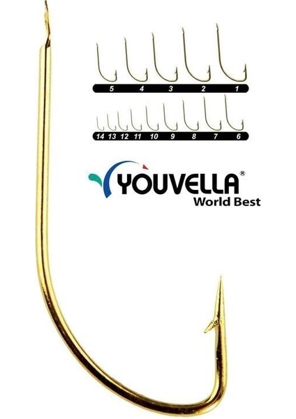 1312 Kısa P@la Dövme Olta Iğnesi 100'LÜ Kutu Sarı 8 Numara