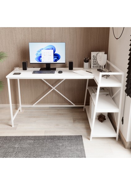 Kitaplıklı Çalışma Masası Bilgisayar Masası L Masa modelleri