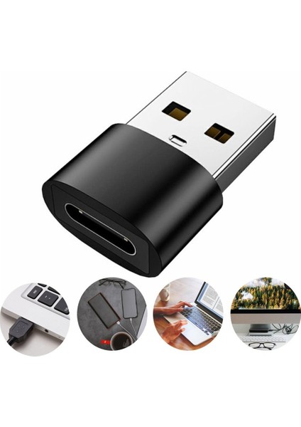ADS-613 USB 3.1 To Type-C 10 Gbps Gen2 Yüksek Hızlı Data Şarj Çevirici Dönüştürücü Adaptör Siyah (2 Adet) indirimleri