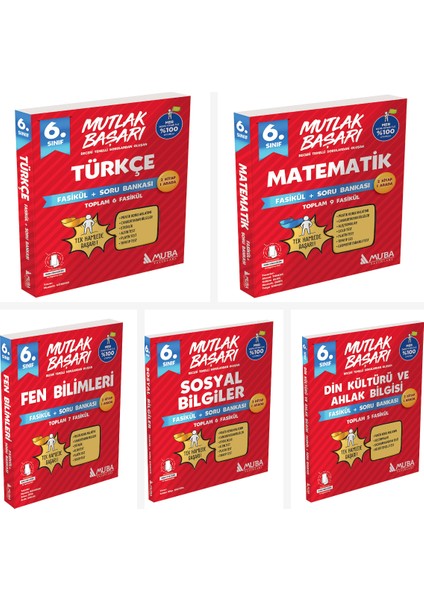 Muba 6. Sınıf Fasikül + Soru Bankası Set ( Türkçe & Matematik & F
