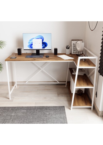 Kitaplıklı Çalışma Masası Bilgisayar Masası L Masa modelleri