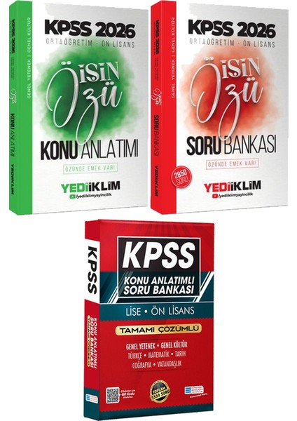 Kpss 2026 Ortaöğretim Ön Lisans Işin Özü Konu ve Soru - Lise Önlisans Konu Ant. Soru