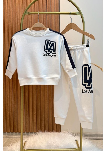 Erkek Çocuk 3 Iplik Pamuklu Kumaş Baskılı Sweatshirt ve Eşofman Altı Alt Üst Takım modelleri